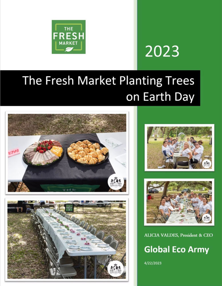 The Fresh Market planting trees with Global Eco Army on Earth Day 2023